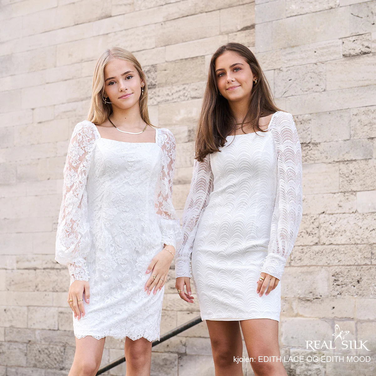 Edith lace og mood konfirmationskjoler